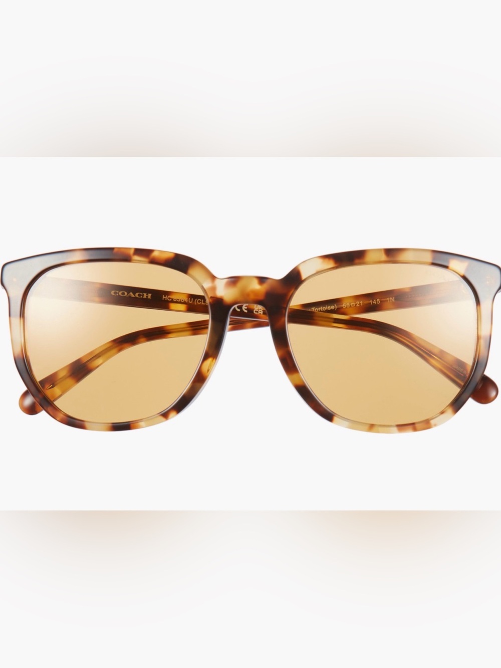 Coach Women's 55 mm Tortoiseshell Round Sunglasses